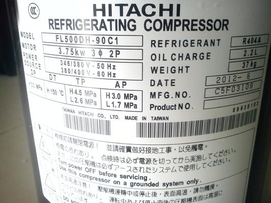 New original Hitachi refrigeration horizontal scroll compressor FL500DH-90C1