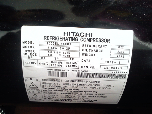 New original Hitachi refrigeration horizontal scroll coAir conditioner hitachi horizontal scroll compressor 1000el-160d3
